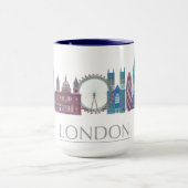 London Skyline Colored Buildings Mok (Midden)