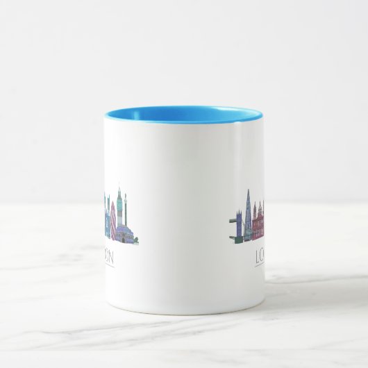 London Skyline Colored Buildings Mok (Midden)