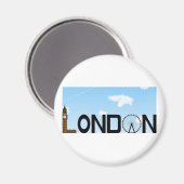 London Skyline Daytime Magneet (Voorkant / Achterkant)
