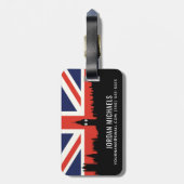 London Skyline | De Britse vlag Bagagelabel (Achterkant verticaal)