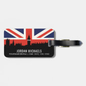 London Skyline | De Britse vlag Bagagelabel (Achterkant horizontaal)