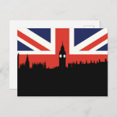 London Skyline | De Britse vlag Briefkaart (Voorkant / Achterkant)