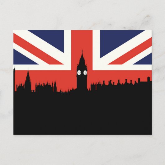 London Skyline | De Britse vlag Briefkaart (Voorkant)