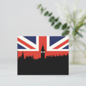 London Skyline | De Britse vlag Briefkaart (Staand voorkant)