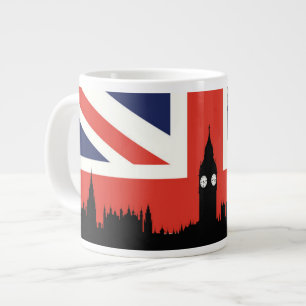 London Skyline   De Britse vlag Grote Koffiekop