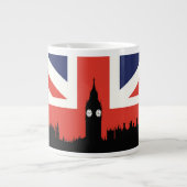 London Skyline | De Britse vlag Grote Koffiekop (Voorkant)