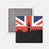 London Skyline | De Britse vlag Magneet (Voorkant / Achterkant)