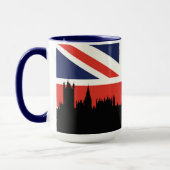 London Skyline | De Britse vlag Mok (Links)