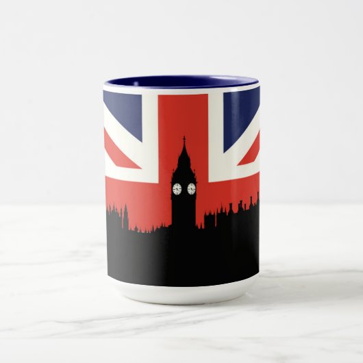 London Skyline | De Britse vlag Mok (Midden)
