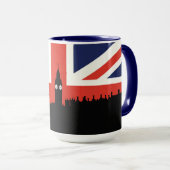 London Skyline | De Britse vlag Mok (Voorkant rechts)