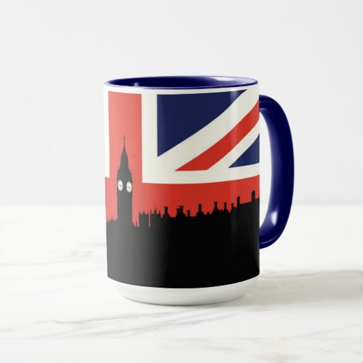 London Skyline | De Britse vlag Mok (Voorkant rechts)