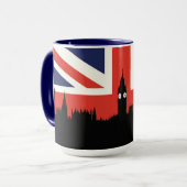 London Skyline | De Britse vlag Mok (Voorkant links)