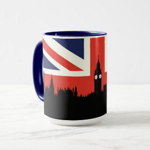 London Skyline   De Britse vlag Mok