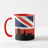 London Skyline | De Britse vlag Mok (Links)