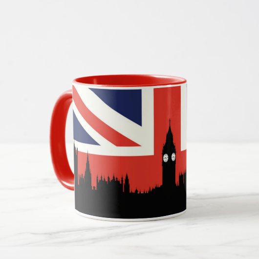 London Skyline | De Britse vlag Mok (Voorkant links)