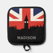 London Skyline | De Britse vlag Pannenlap (Voorkant)