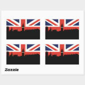 London Skyline | De Britse vlag Rechthoekige Sticker (Vel)