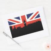 London Skyline | De Britse vlag Rechthoekige Sticker (Envelop)
