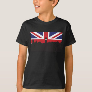 London Skyline De Britse vlag T-shirt