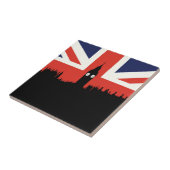 London Skyline | De Britse vlag Tegeltje (Zijkant)