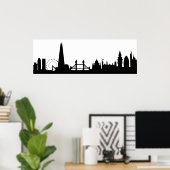 london skyline deco poster (Thuiskantoor)