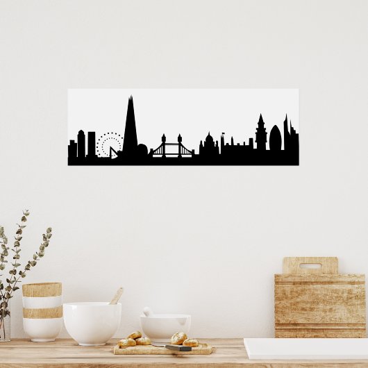 london skyline deco poster (Keuken)