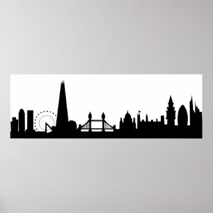 london skyline deco poster