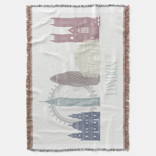 London Skyline Deken (Voorkant Verticaal)