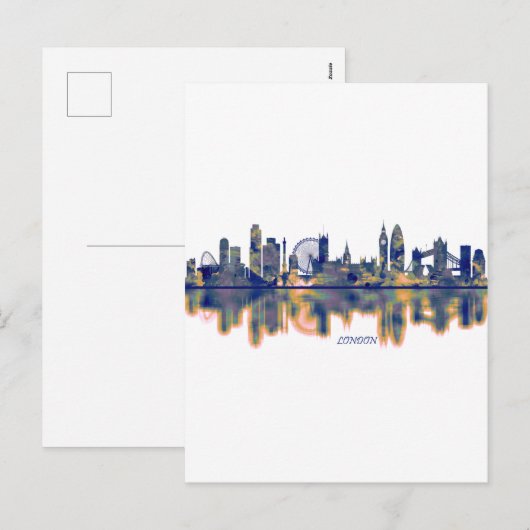 London Skyline Feestdagenkaart (Voorkant / Achterkant)