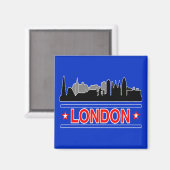 London Skyline Fridge Magnet (Voorkant / Achterkant)