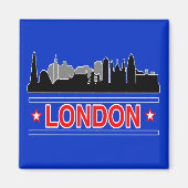 London Skyline Fridge Magnet (Voorkant)