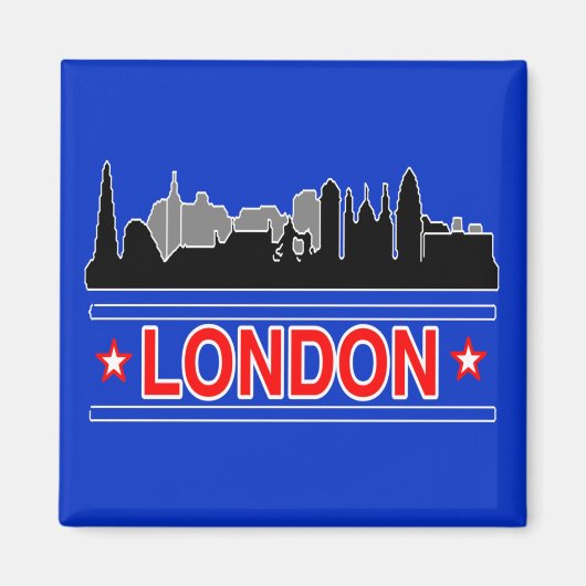 London Skyline Fridge Magnet (Voorkant)