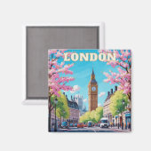 London Skyline Fridge Magnet – iconisch Brits souv (Voorkant / Achterkant)