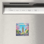 London Skyline Fridge Magnet – iconisch Brits souv (Insitu (Vaatwasser))