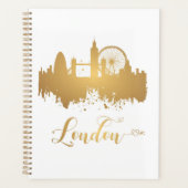 London Skyline Gold Map City England Europe Planner (Voorkant)