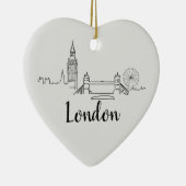 London Skyline Illustration British Ornament (Rechts)