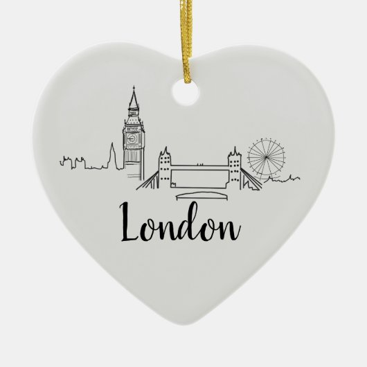 London Skyline Illustration British Ornament (Voorkant)
