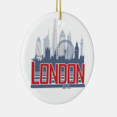 London Skyline Keramisch Ornament (Rechts)