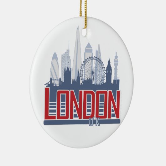 London Skyline Keramisch Ornament (Rechts)