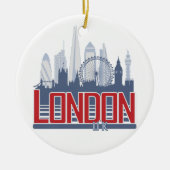 London Skyline Keramisch Ornament (Voorkant)