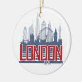 London Skyline Keramisch Ornament (Links)
