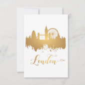 London Skyline Map Briefkaart (Voorkant)