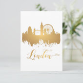 London Skyline Map Briefkaart (Staand voorkant)
