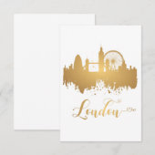 London Skyline Map Briefkaart (Voorkant / Achterkant)