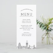 London Skyline | Menu Weddengebeurtenis (Staand voorkant)