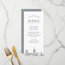 London Skyline | Menu Weddengebeurtenis