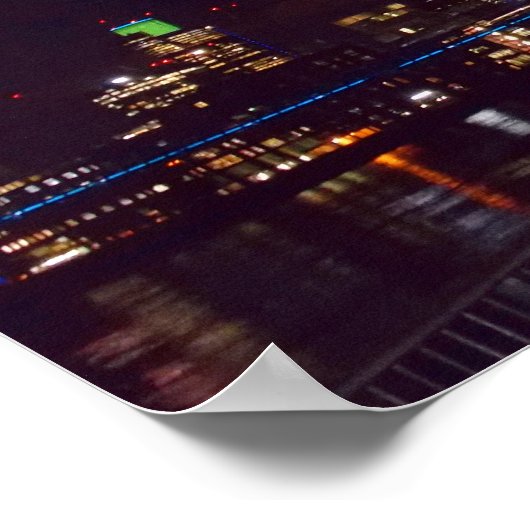 London Skyline & Millennium Bridge Poster (Hoek)