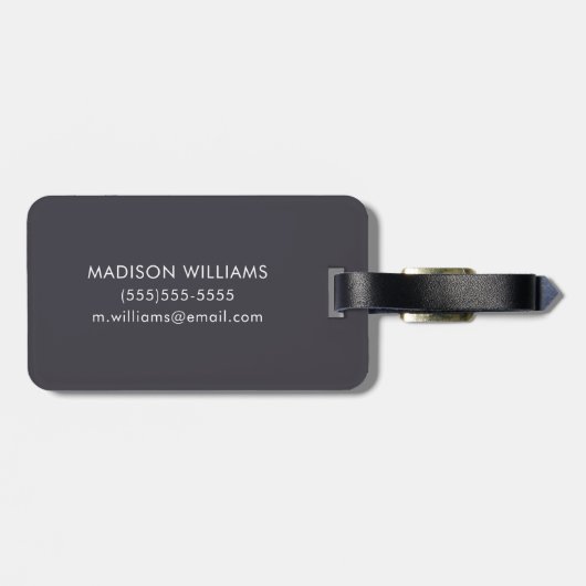 London Skyline Night Reflections Bagagelabel (Achterkant horizontaal)