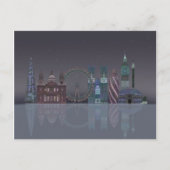 London Skyline Night Reflections Briefkaart (Voorkant)