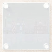 London Skyline Night Reflections Glazen Onderzetter (Achterkant)